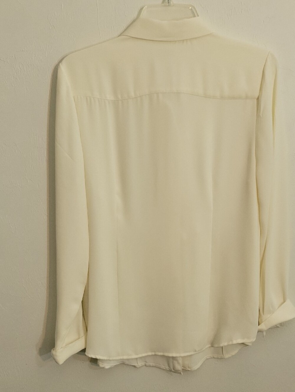 Chico's Cream Ruffle-Front Button Down Blouse - Picture 3 of 6